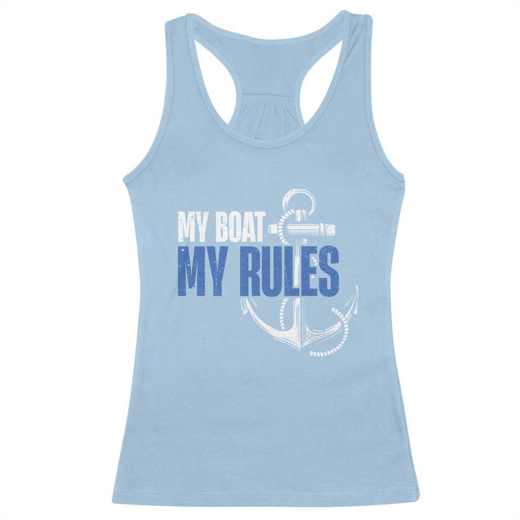 I'm The Captain Racerback Tank Top My Boat My Rules