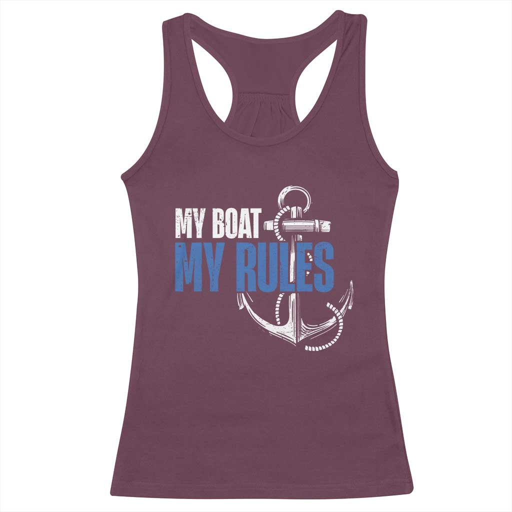 I'm The Captain Racerback Tank Top My Boat My Rules