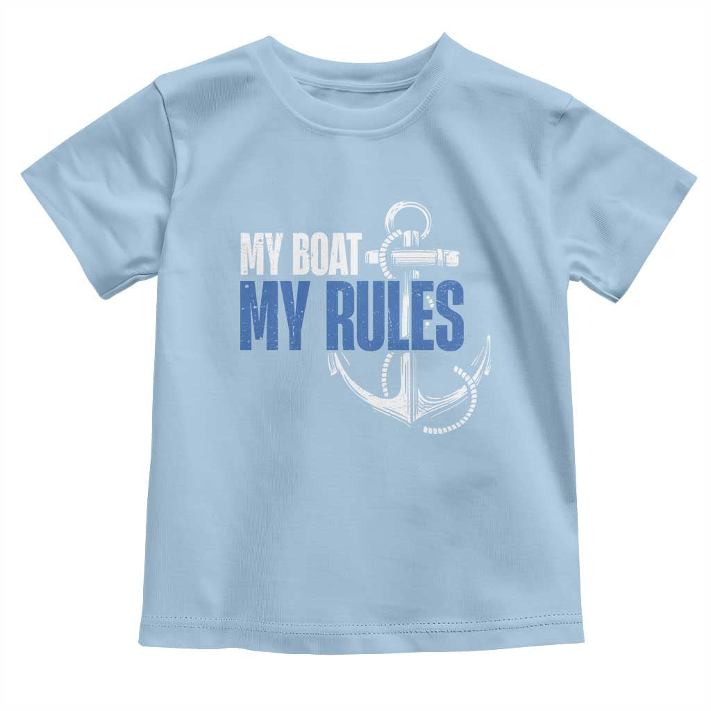 I'm The Captain Toddler T Shirt My Boat My Rules