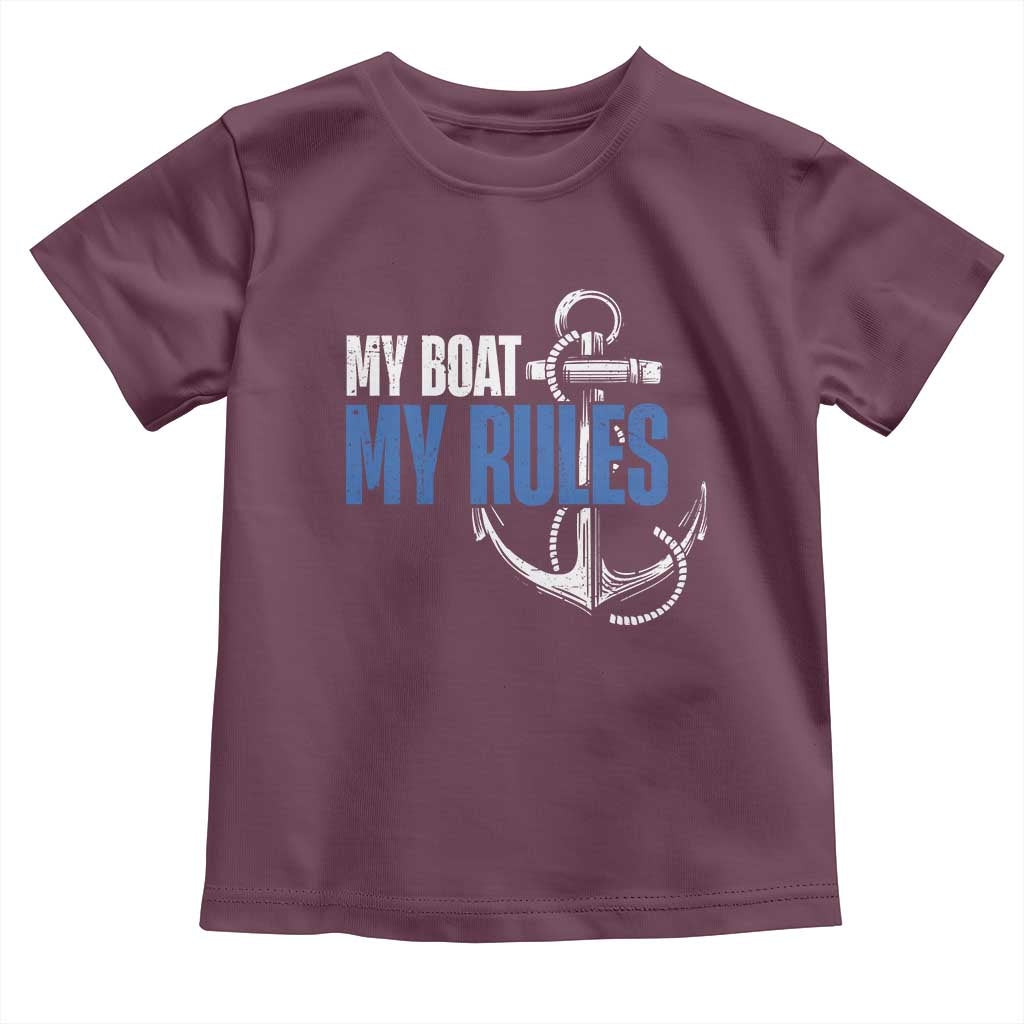 I'm The Captain Toddler T Shirt My Boat My Rules