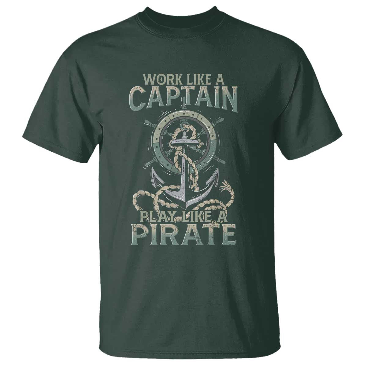 Funny Work Like A Captain T Shirt Play Like A Pirate