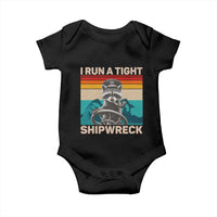 Funny Raccoon Captain Baby Onesie I Run A Tight Shipwreck