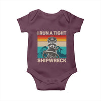 Funny Raccoon Captain Baby Onesie I Run A Tight Shipwreck
