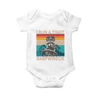 Funny Raccoon Captain Baby Onesie I Run A Tight Shipwreck