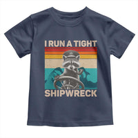 Funny Raccoon Captain Toddler T Shirt I Run A Tight Shipwreck