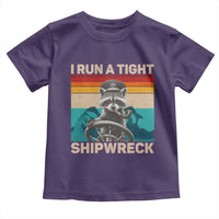 Funny Raccoon Captain Toddler T Shirt I Run A Tight Shipwreck