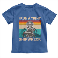 Funny Raccoon Captain Toddler T Shirt I Run A Tight Shipwreck