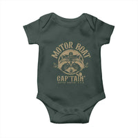Funny Raccoon Motor Boat Captain Baby Onesie