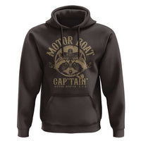 Funny Raccoon Motor Boat Captain Hoodie