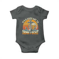 It's A Good Day To Drink On A Boat Baby Onesie Retro Sunset