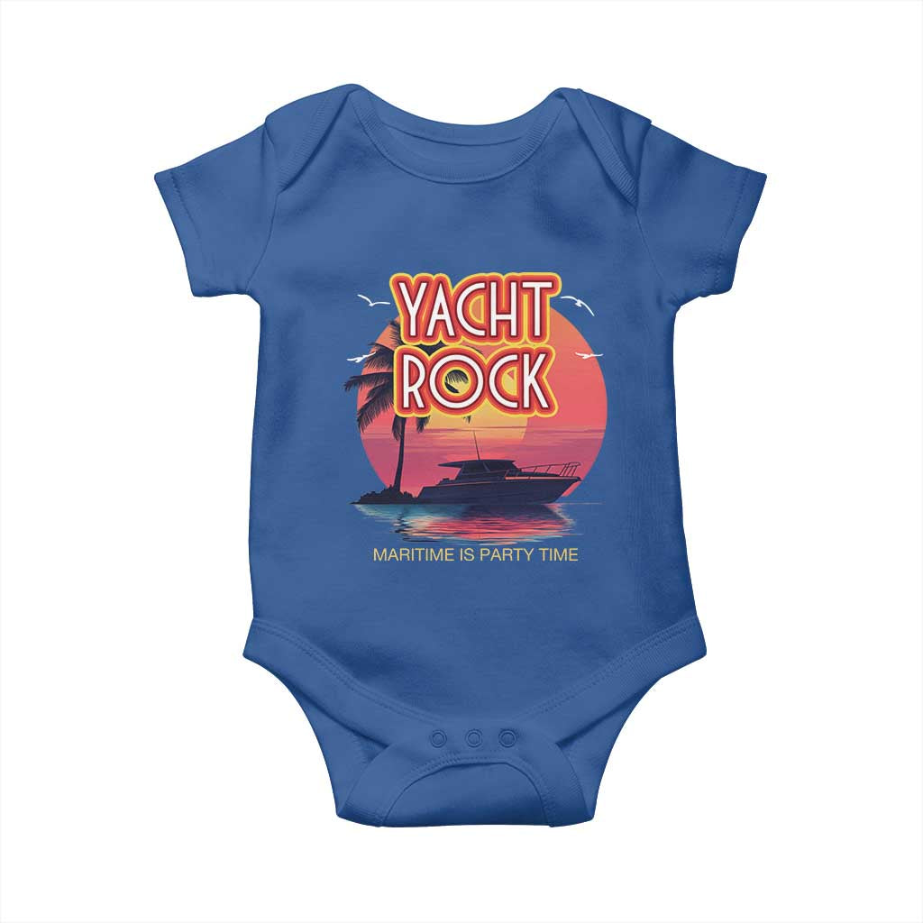Yacht Rock Party Baby Onesie Boat Drinking Maritime Is Party Time