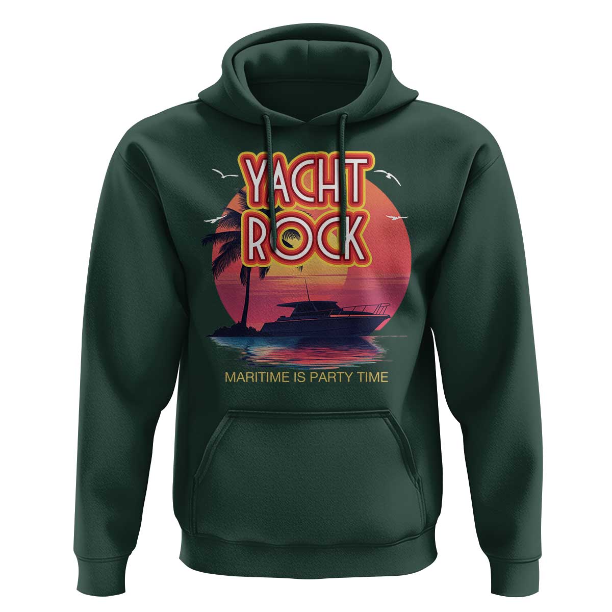 Yacht Rock Party Hoodie Boat Drinking Maritime Is Party Time