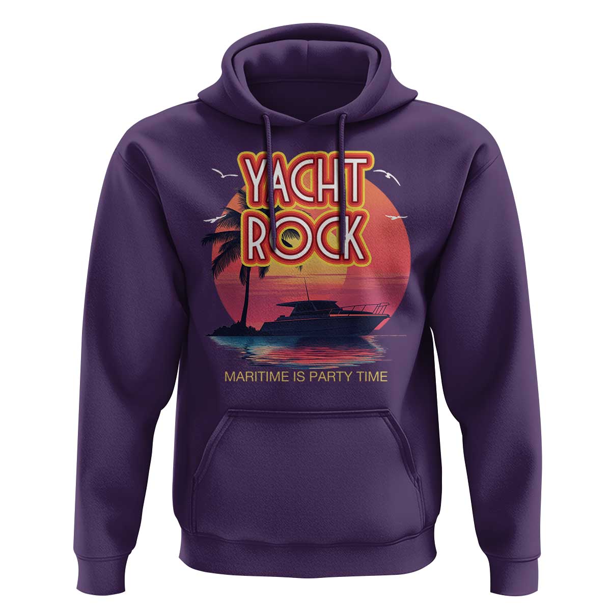Yacht Rock Party Hoodie Boat Drinking Maritime Is Party Time