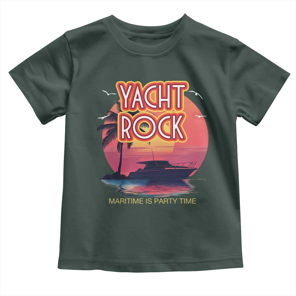 Yacht Rock Party Toddler T Shirt Boat Drinking Maritime Is Party Time