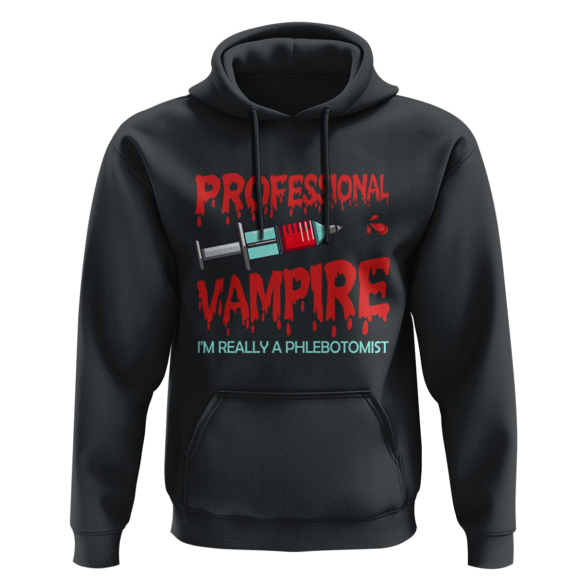 Funny Phlebotomist Professional Vampire Hoodie - Wonder Print Shop