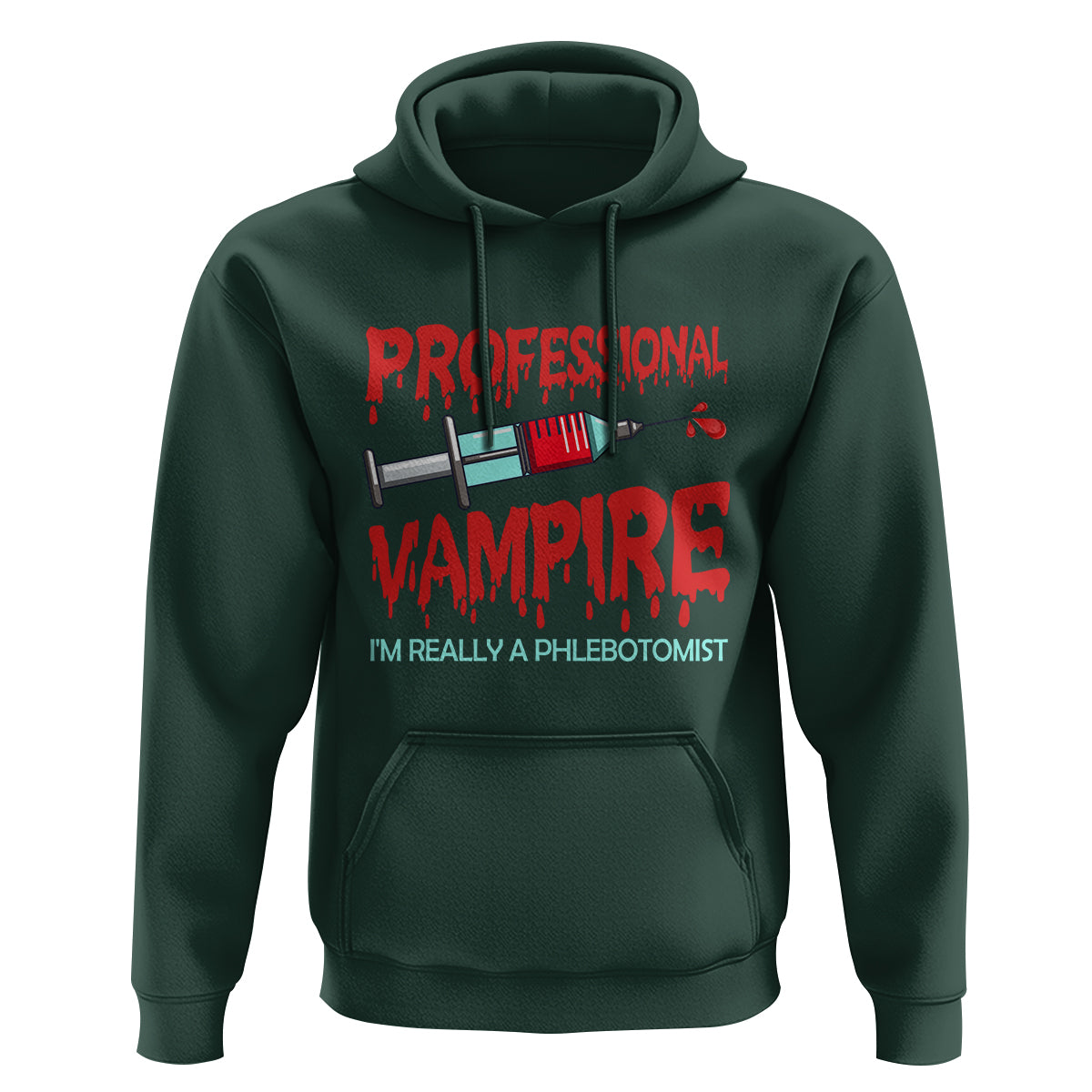 Funny Phlebotomist Professional Vampire Hoodie - Wonder Print Shop