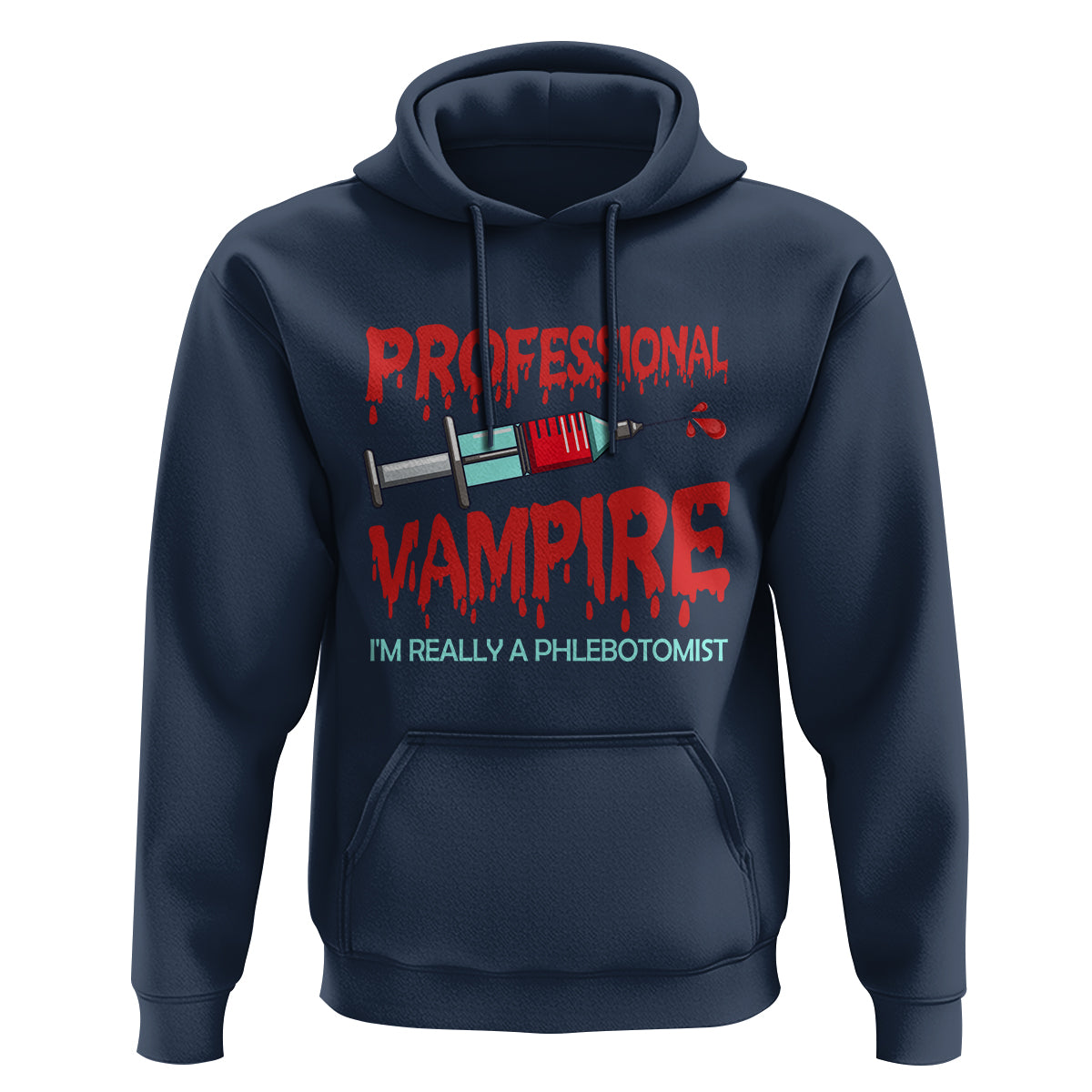 Funny Phlebotomist Professional Vampire Hoodie - Wonder Print Shop