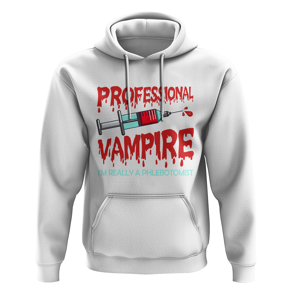 Funny Phlebotomist Professional Vampire Hoodie - Wonder Print Shop