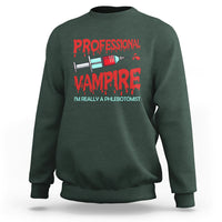 Funny Phlebotomist Professional Vampire Sweatshirt - Wonder Print Shop