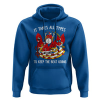 Phlebotomist Hoodie It Takes All Types To Keep The Beat Going - Wonder Print Shop