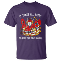 Phlebotomist T Shirt It Takes All Types To Keep The Beat Going - Wonder Print Shop