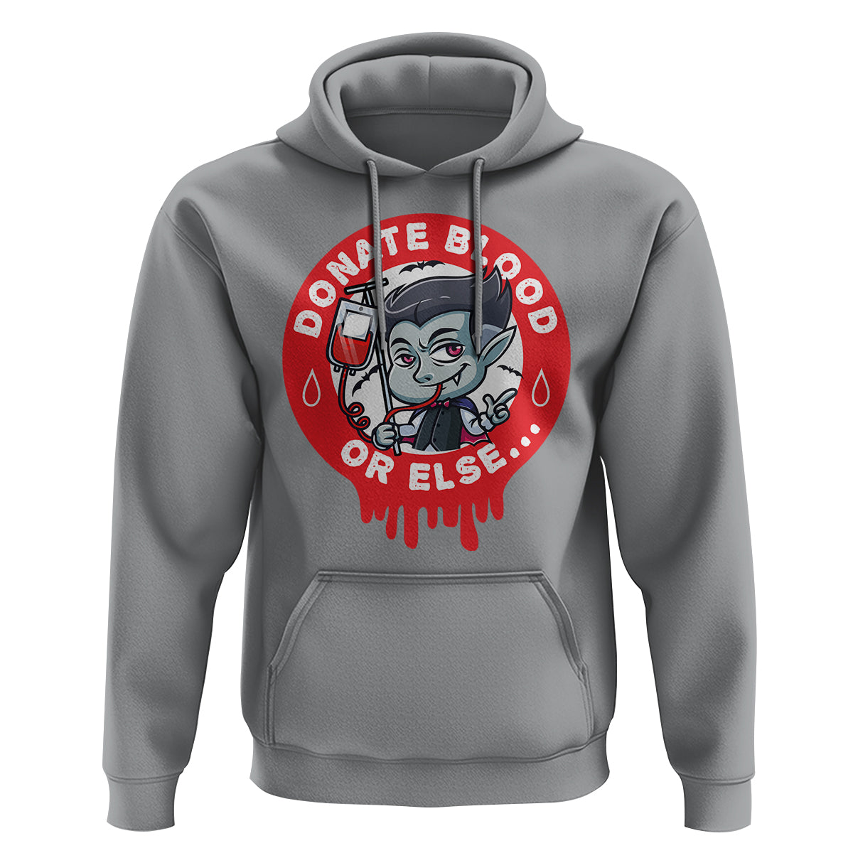 Blood Donor Hoodie Vampire Donate Blood Or Else... - Wonder Print Shop