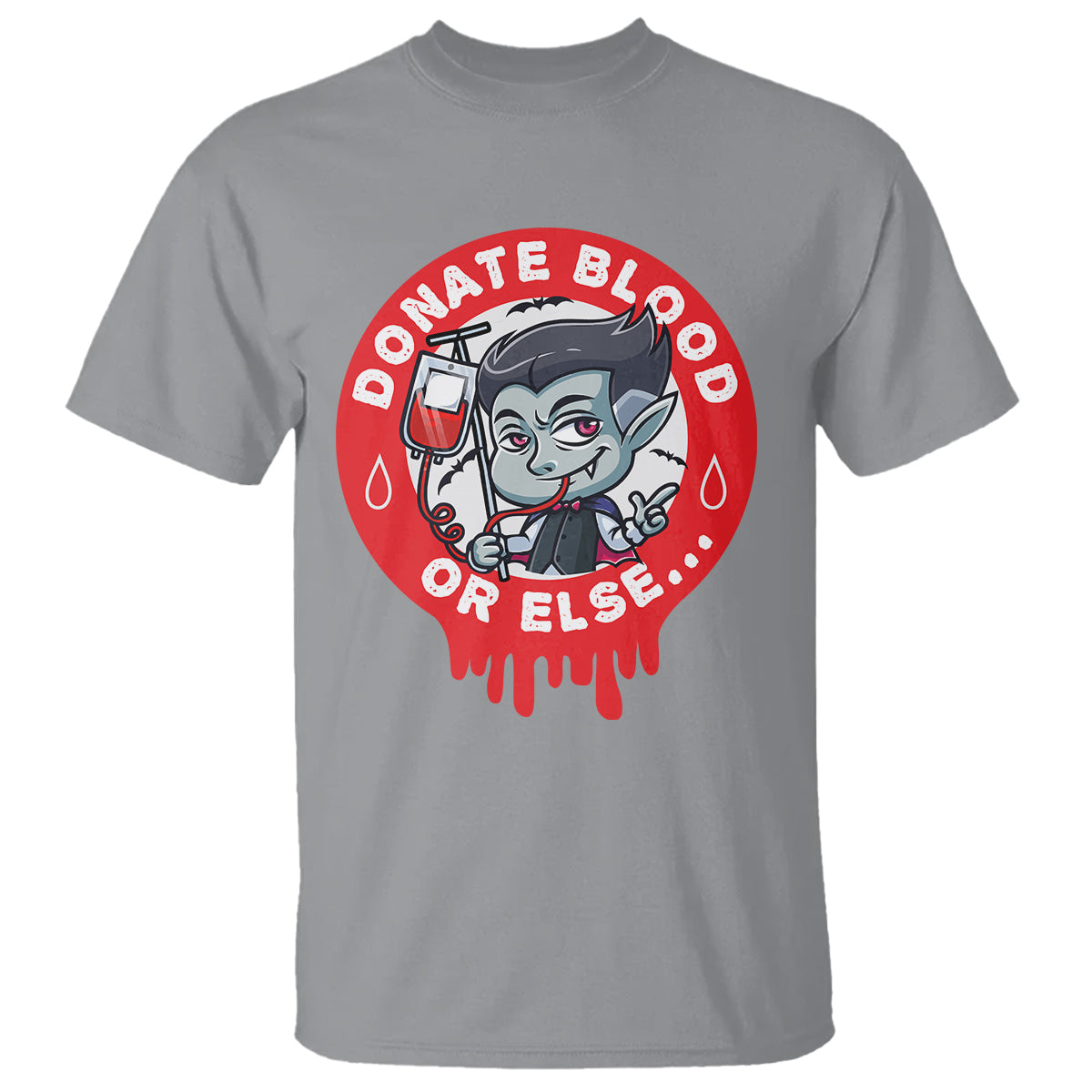 Blood Donor T Shirt Vampire Donate Blood Or Else... - Wonder Print Shop