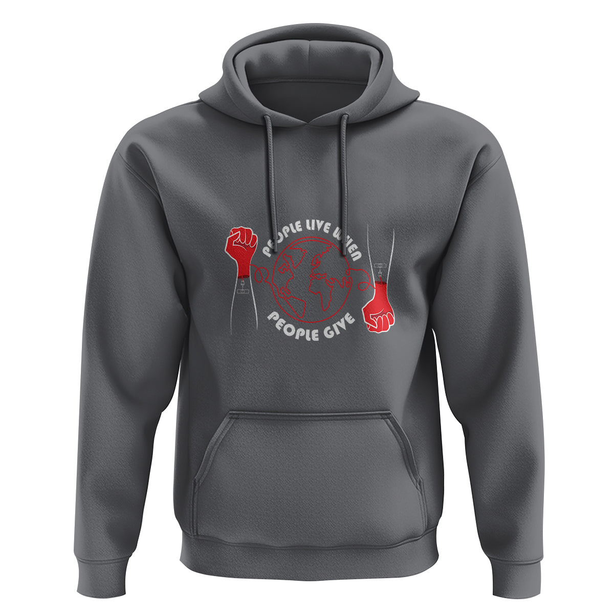 Blood Donor Hoodie People Live When People Give - Wonder Print Shop