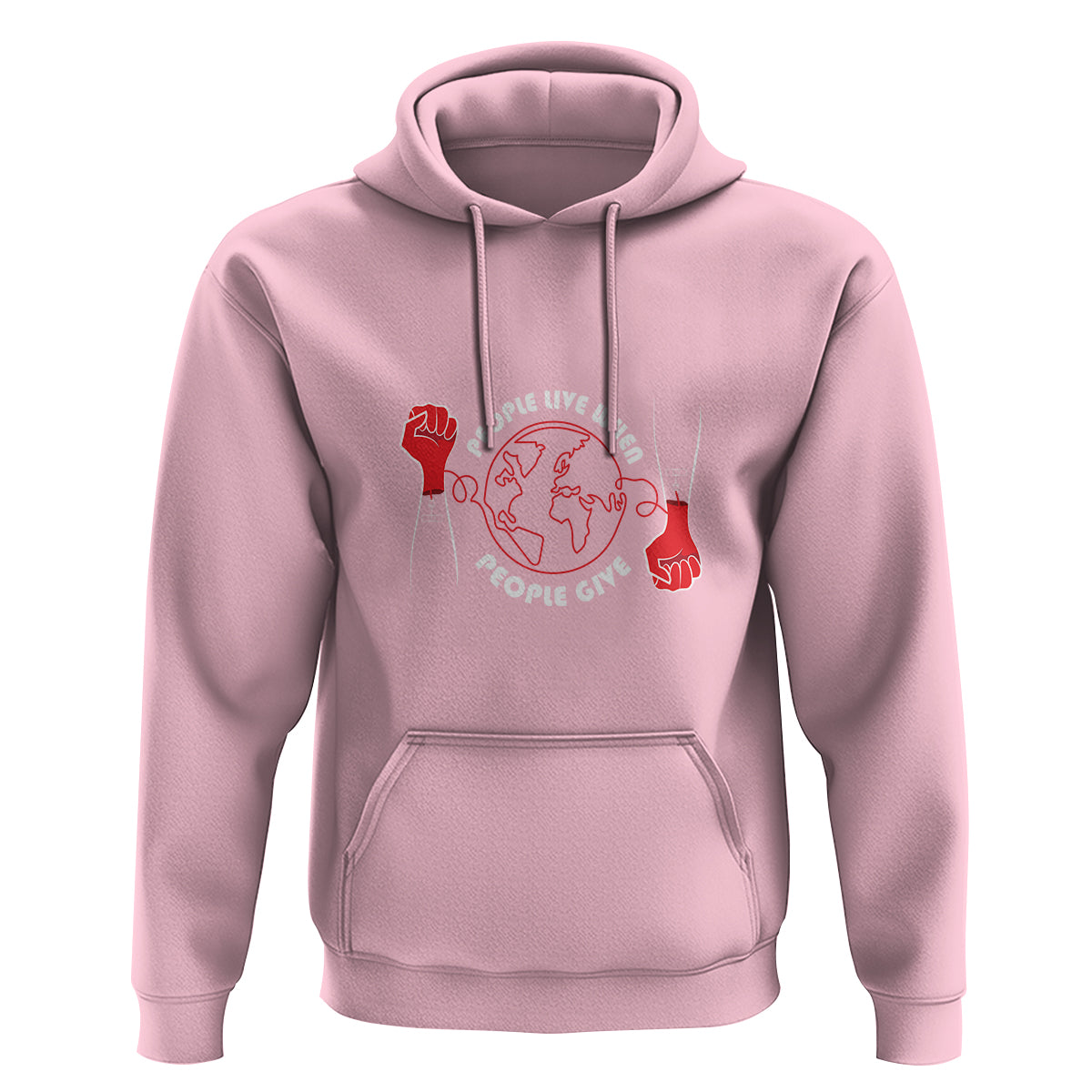Blood Donor Hoodie People Live When People Give - Wonder Print Shop