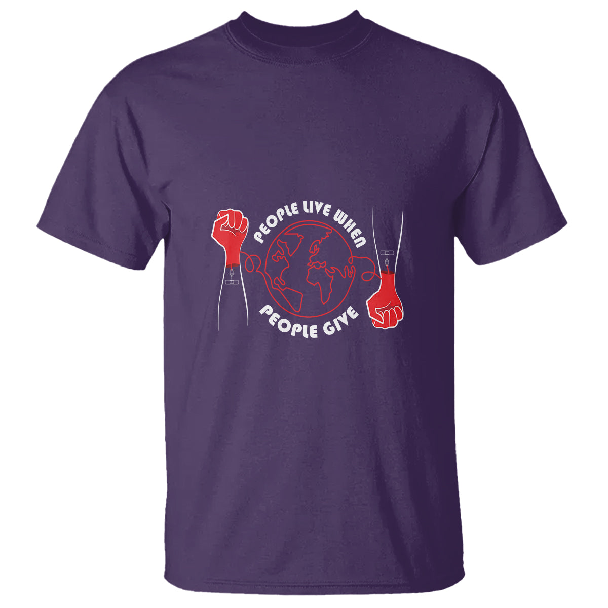 Blood Donor T Shirt People Live When People Give - Wonder Print Shop