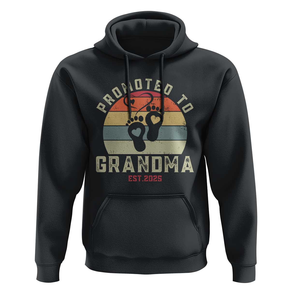 Retro Promoted To Grandma est 2025 Hoodie