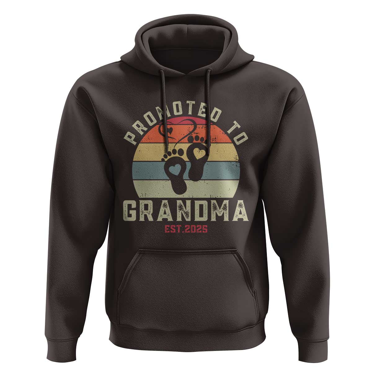 Retro Promoted To Grandma est 2025 Hoodie
