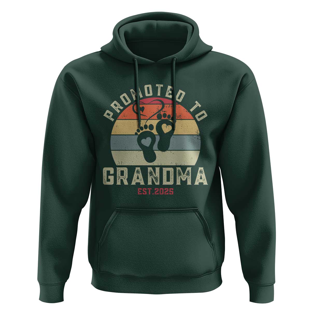 Retro Promoted To Grandma est 2025 Hoodie
