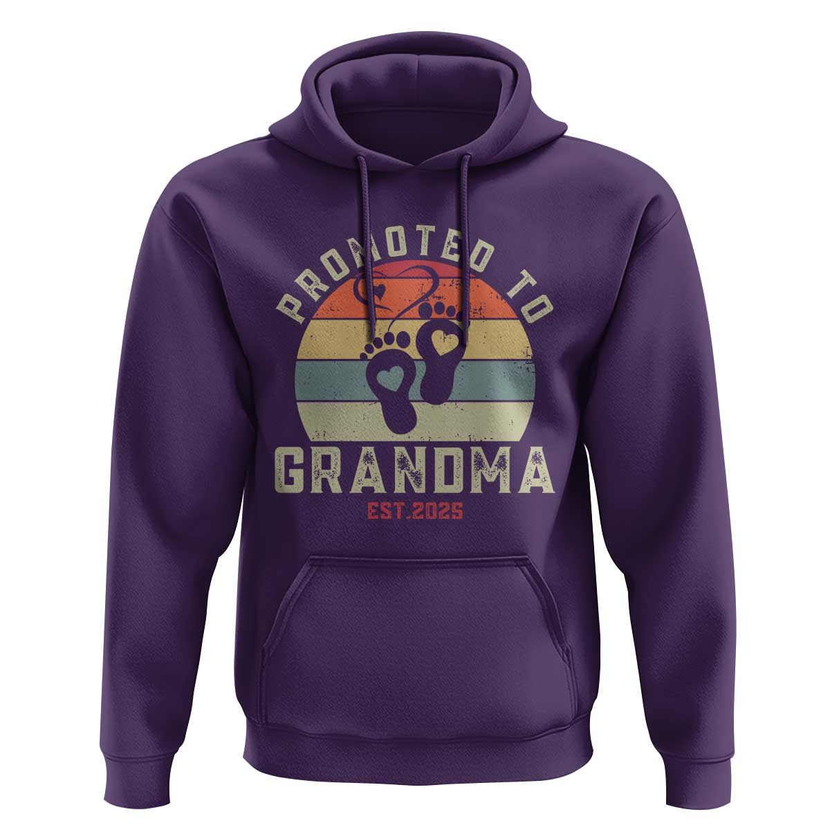 Retro Promoted To Grandma est 2025 Hoodie