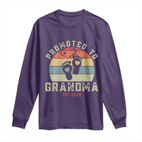 Retro Promoted To Grandma est 2025 Long Sleeve Shirt