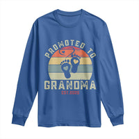 Retro Promoted To Grandma est 2025 Long Sleeve Shirt