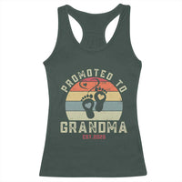Retro Promoted To Grandma est 2025 Racerback Tank Top