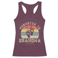 Retro Promoted To Grandma est 2025 Racerback Tank Top