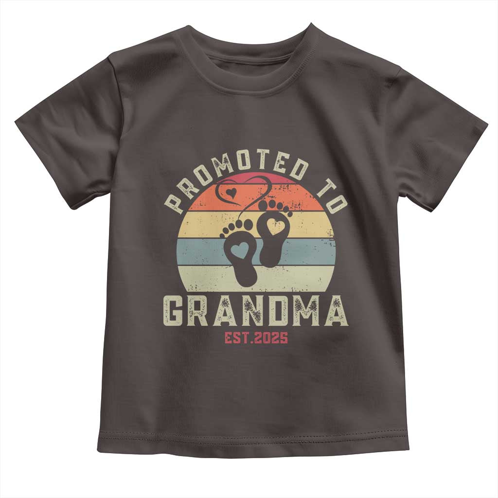 Retro Promoted To Grandma est 2025 Toddler T Shirt