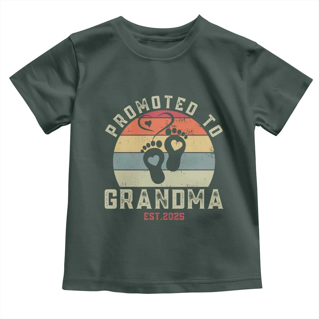 Retro Promoted To Grandma est 2025 Toddler T Shirt