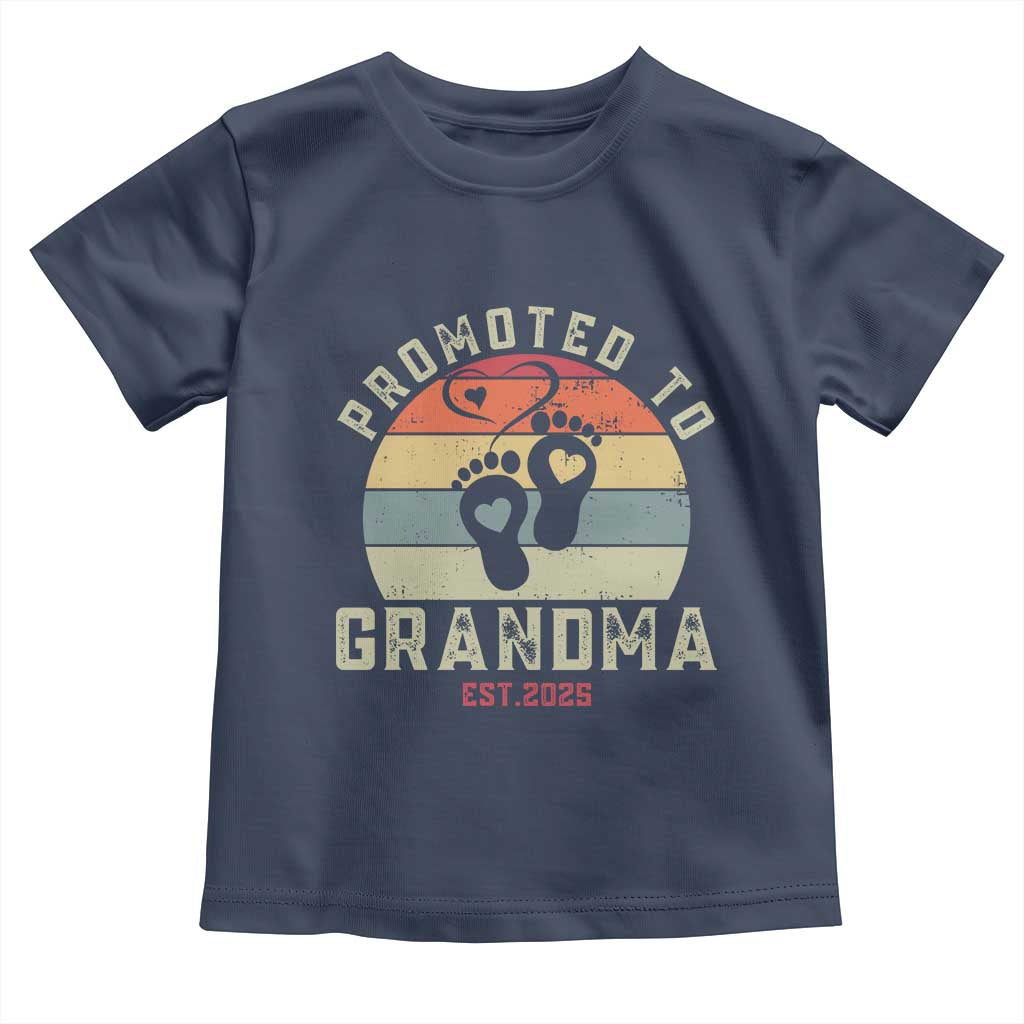 Retro Promoted To Grandma est 2025 Toddler T Shirt