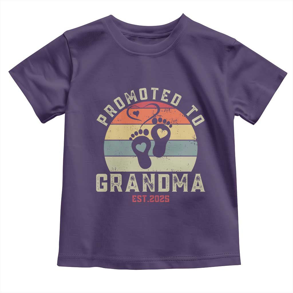 Retro Promoted To Grandma est 2025 Toddler T Shirt