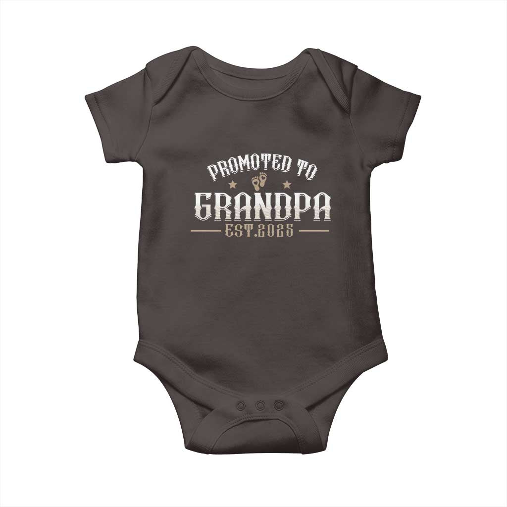 Retro Promoted To Grandpa est 2025 Baby Onesie
