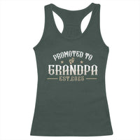 Retro Promoted To Grandpa est 2025 Racerback Tank Top