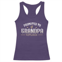 Retro Promoted To Grandpa est 2025 Racerback Tank Top