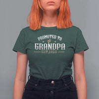 Retro Promoted To Grandpa est 2025 T Shirt For Women