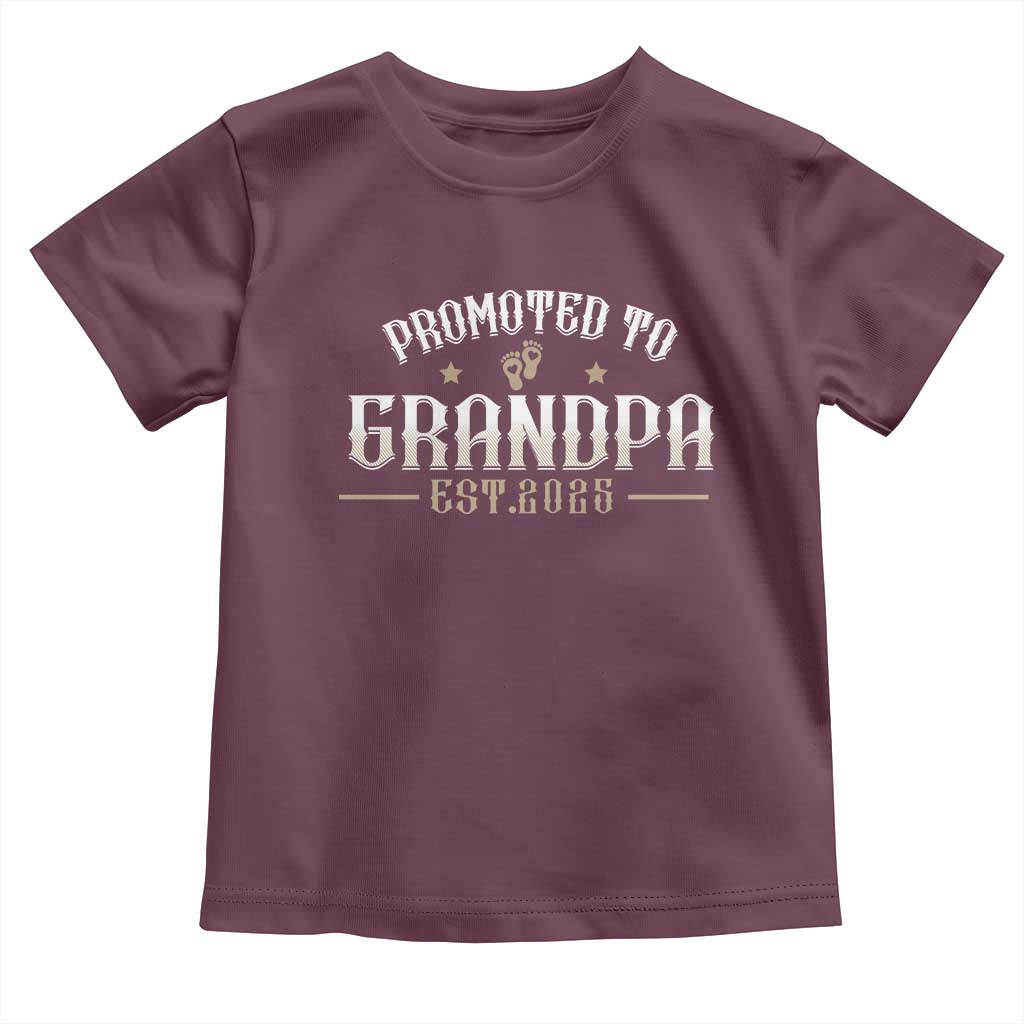 Retro Promoted To Grandpa est 2025 Toddler T Shirt