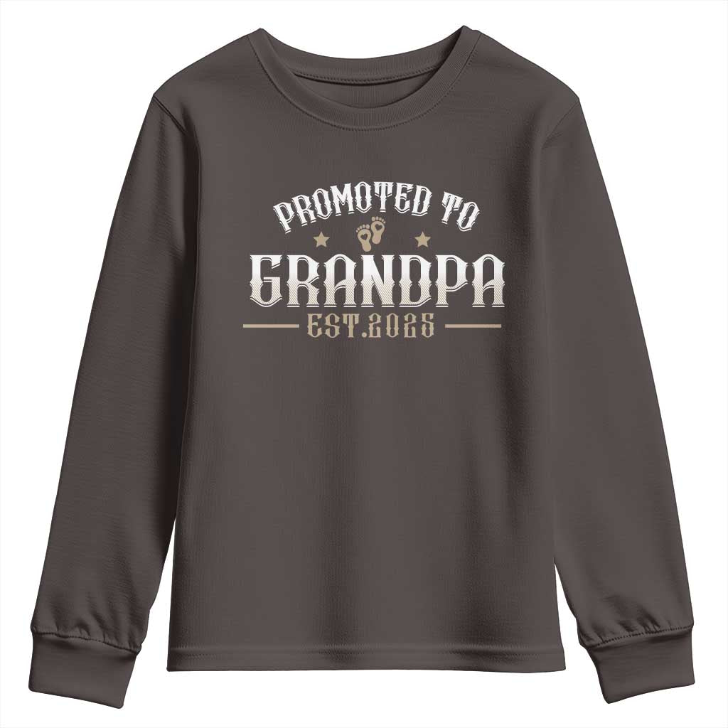 Retro Promoted To Grandpa est 2025 Youth Sweatshirt