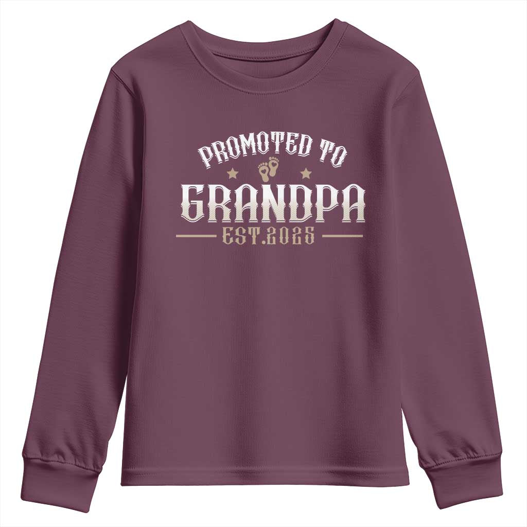 Retro Promoted To Grandpa est 2025 Youth Sweatshirt