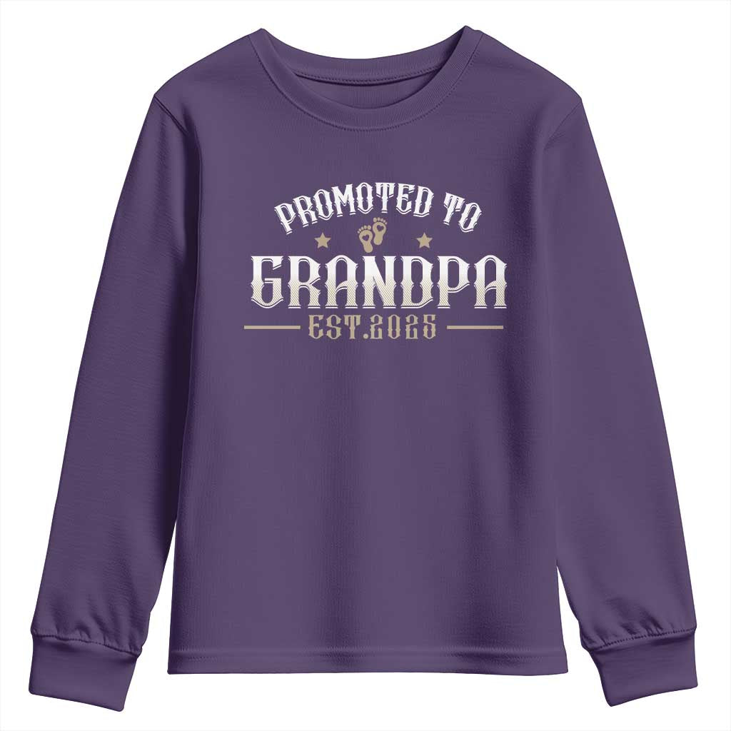 Retro Promoted To Grandpa est 2025 Youth Sweatshirt